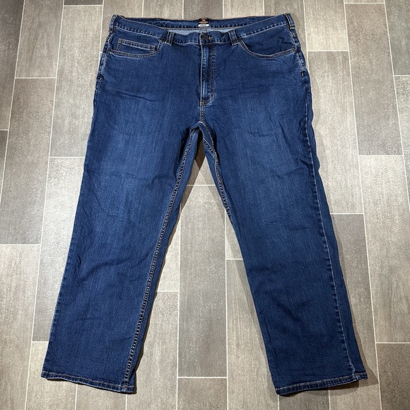 Ridgecut Jeans Mens 44 Blue‎ Denim Straight Relaxed Gusset Work Toughwear 44x30 - Picture 1 of 8
